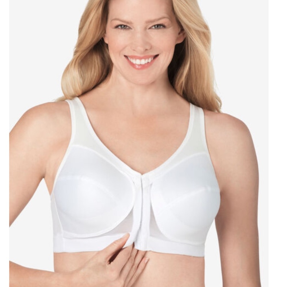 Glamorise Classic White Front-Close Bra